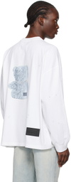 We11done White Necklace Teddy Long Sleeve T-Shirt