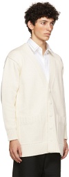 Fendi Off-White Knit Logo Cardigan