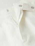 Kingsman - Straight-Leg Linen-Twill Shorts - White
