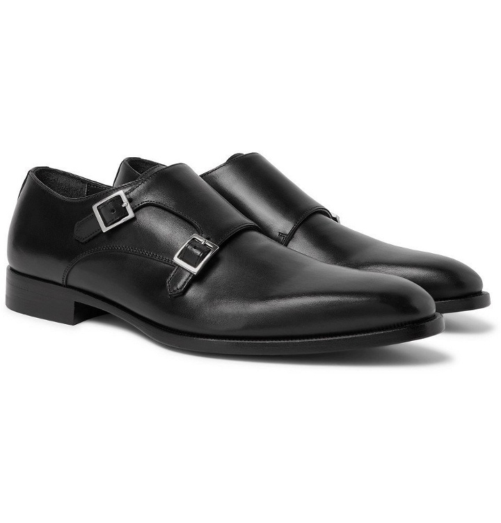 Photo: Dunhill - Leather Monk-Strap Shoes - Black