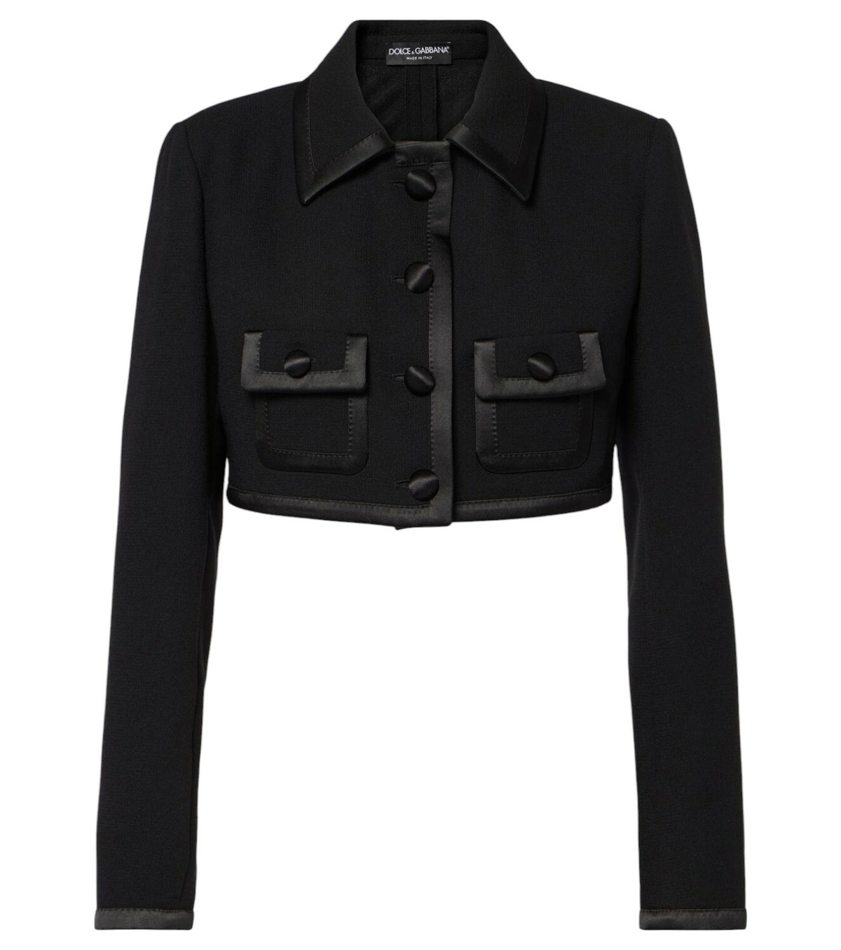 Dolce & Gabbana Black Wool Full Zip Long Sleeves Jacket main image 0