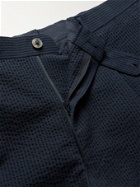 Beams F - Slim-Fit Pleated Wool Suit Trousers - Blue