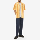 Dickies Men's Lynnwood Stripe Vacation Shirt in Pale Banana