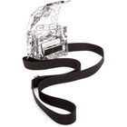 GCDS Black and Transparent Printed Cube Bag