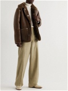 Lemaire - Reversible Shearling Jacket - Brown