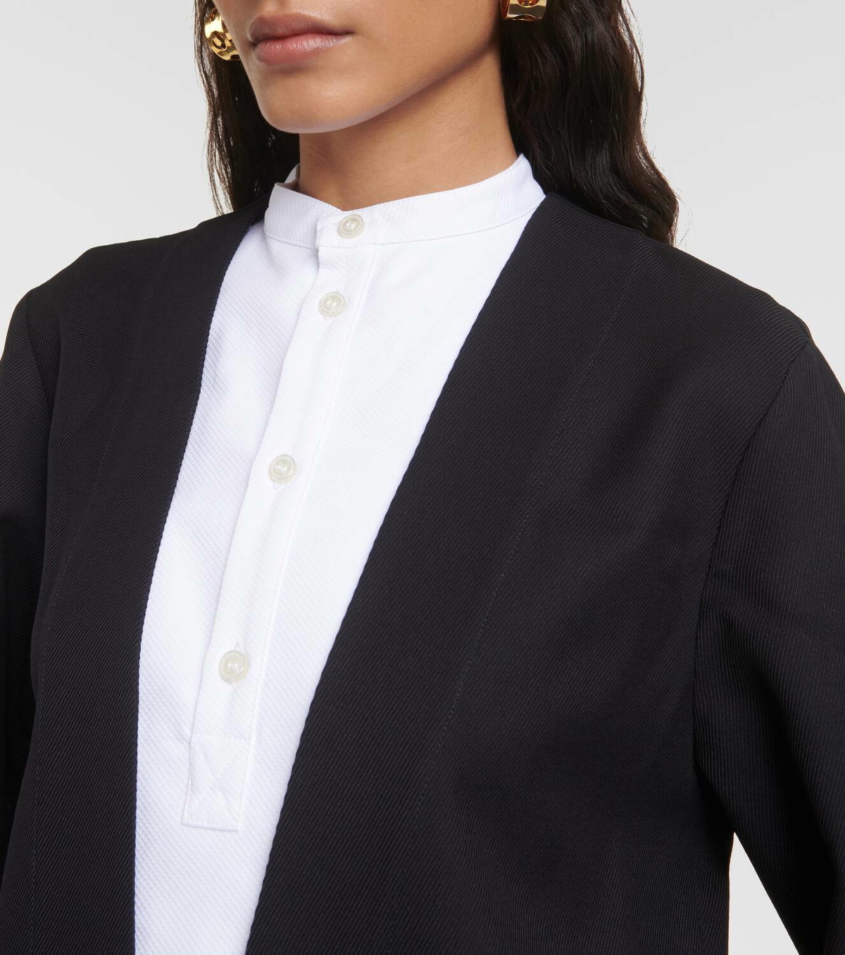 Plan C Wool and cotton shirtdress