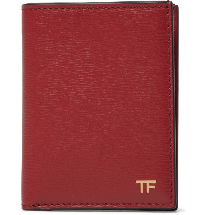 Photo: TOM FORD - Textured-Leather Bifold Cardholder - Red