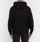 Moncler - Maglia Logo-Appliquéd Printed Loopback Cotton-Jersey Hoodie - Black