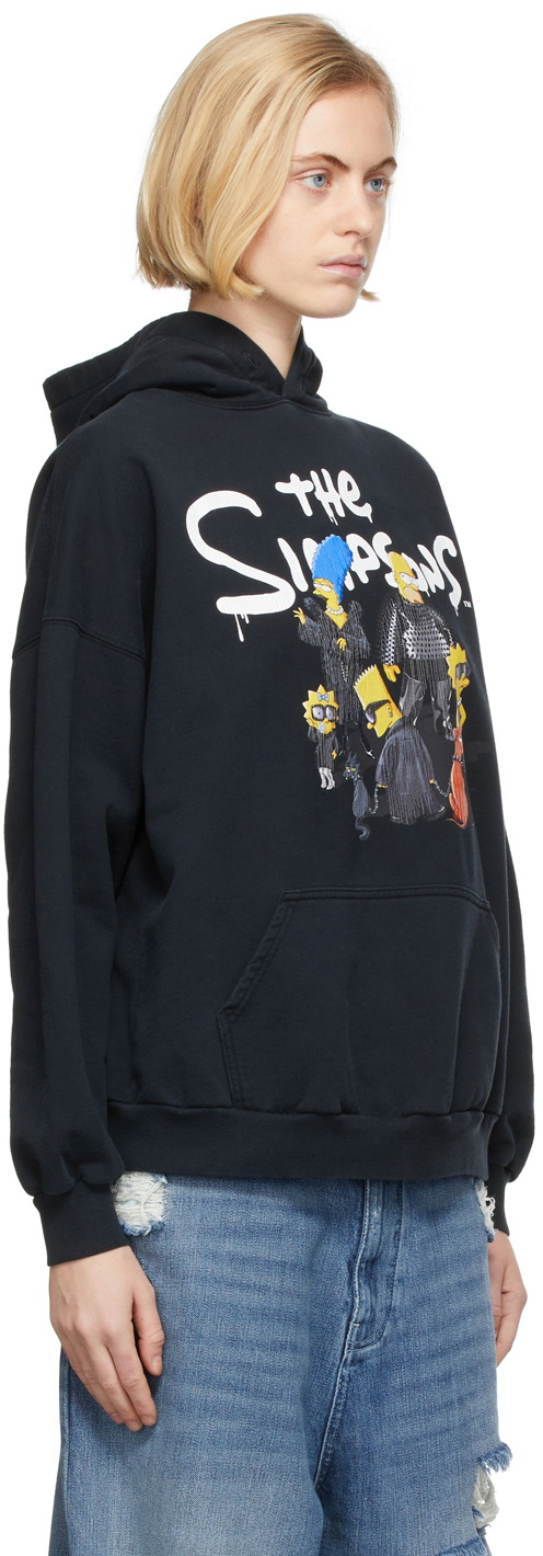 Balenciaga Black The Simpsons Edition Wide Fit Hoodie Balenciaga