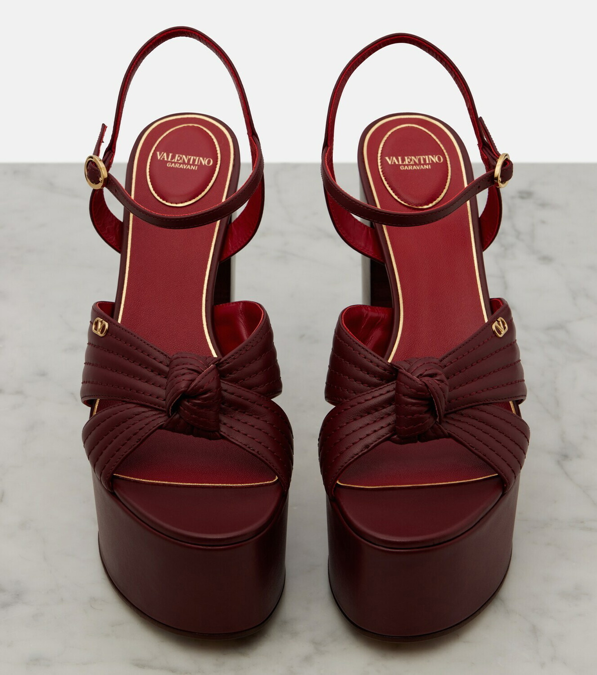 Valentino Garavani Crasher VLogo leather platform sandals