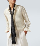 Tom Ford Polka-dot silk twill scarf