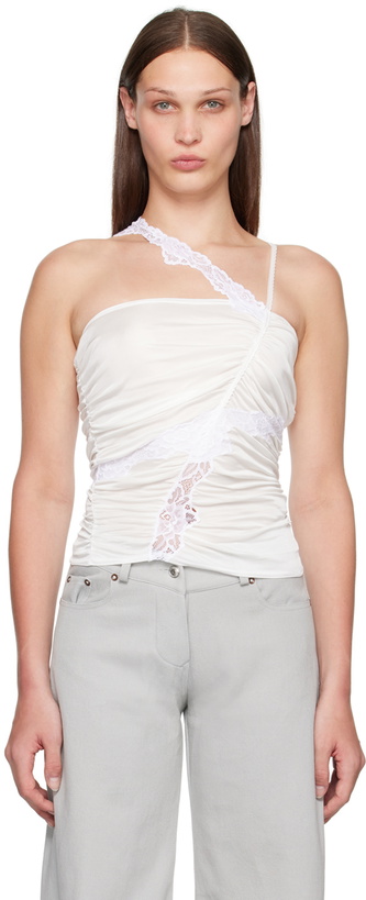 Photo: VAILLANT White Ruched Tank Top
