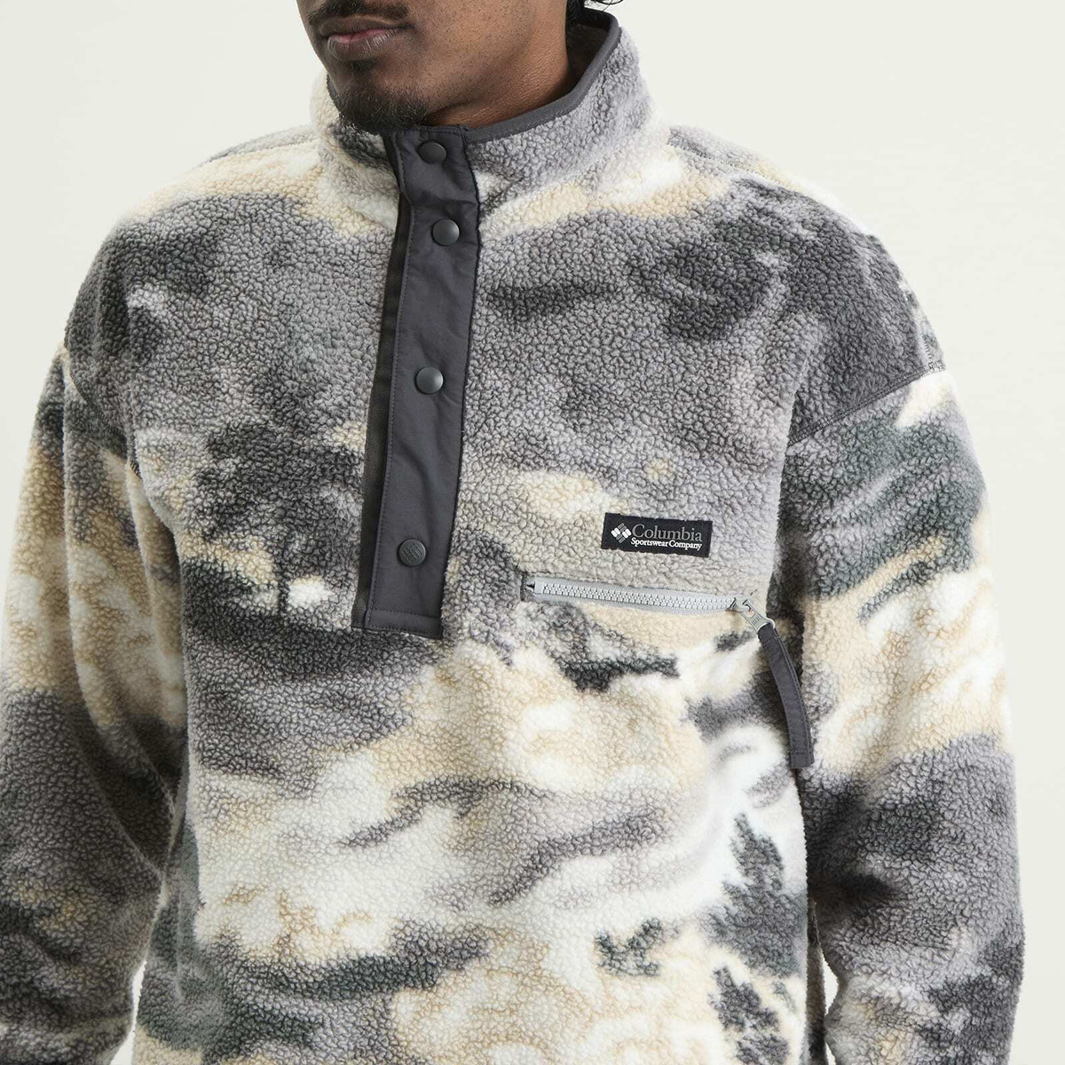 Columbia Men's Helvetia™ II Printed Half Snap Fleece in Shark Dreaming