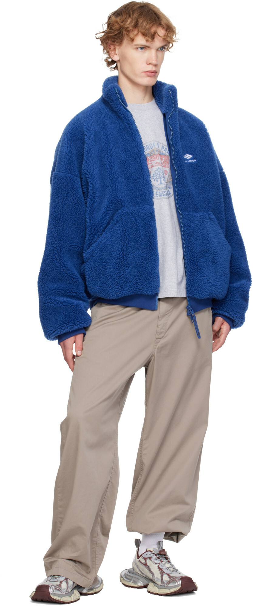 Balenciaga Blue Zip-Up Jacket