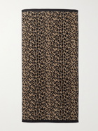 Wacko Maria - Leopard-Jacquard Cotton-Terry Beach Towel