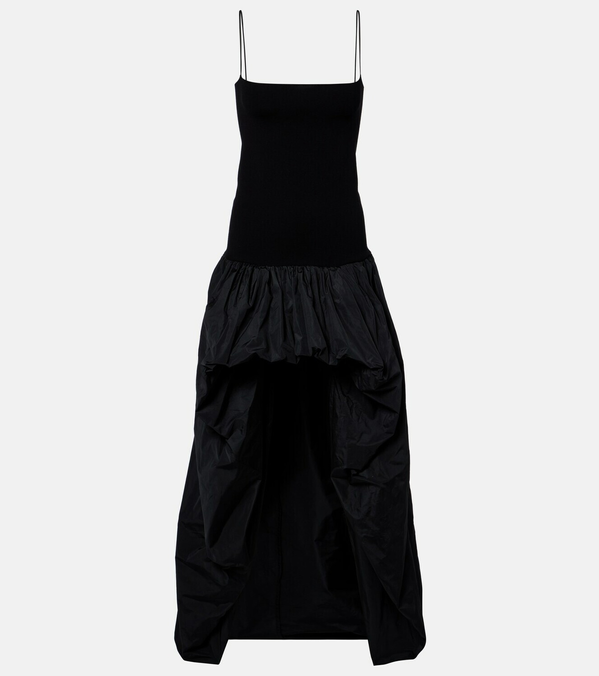 Stella McCartney Asymmetric crêpe and jersey gown
