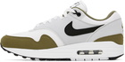 Nike White & Khaki Air Max 1 Sneakers