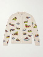 BODE - Camp Bead-Embellished Jacquard-Knit Wool and Cotton-Blend Cardigan - Multi
