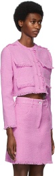 MSGM Pink Tweed Blazer