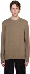 Saturdays NYC Brown Ribbed Sweater