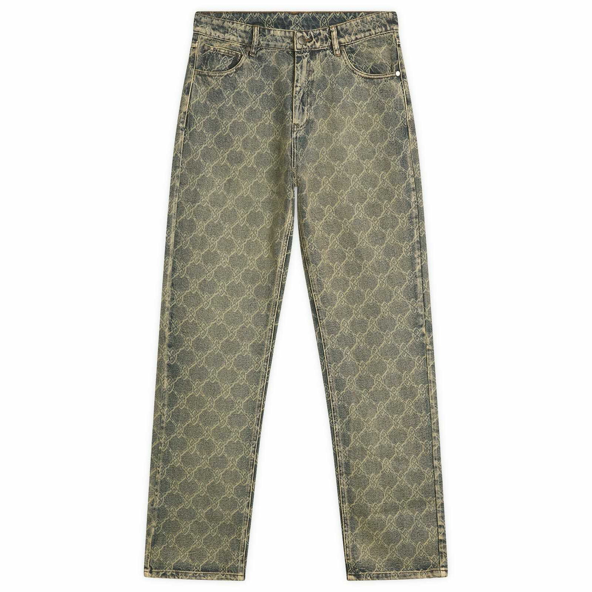 Daily Paper Men's Shield Laser Washed Jeans in Blue