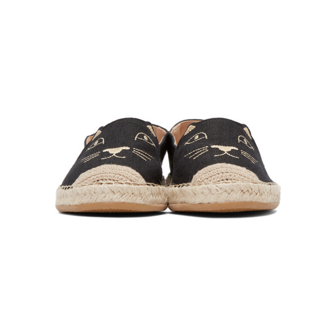 Charlotte Olympia Black Kitty Espadrilles