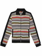 Missoni - Crochet-Knit Cotton-Jacquard Zip-Up Sweater - Gray