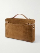 Christian Louboutin - Djanis Leather and Rubber-Trimmed Suede Messenger Bag
