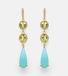 Octavia Elizabeth Santorini 18kt gold drop earrings with gemstones