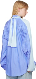 Y/Project Blue Insert Scarf Shirt