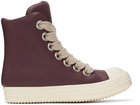 Rick Owens Purple Jumbo Lace Padded Sneakers