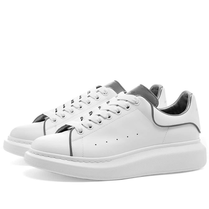 Photo: Alexander McQueen 3M Detail Oversized Sneaker White & Silver