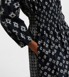 Velvet Elen embroidered cotton midi dress