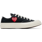COMME des GARÇONS PLAY Black Converse Edition Chuck 70 OG Single Heart Sneakers
