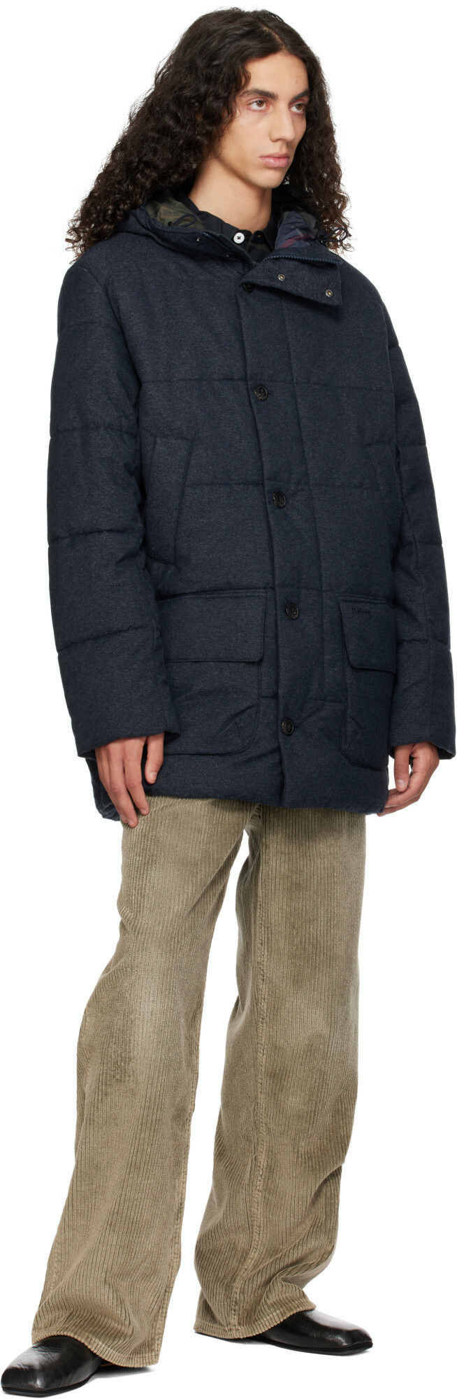 Barbour Gray Winter Bedale Puffer Jacket
