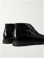 SAINT LAURENT - Teddy Polished-Leather Monk-Strap Boots - Black