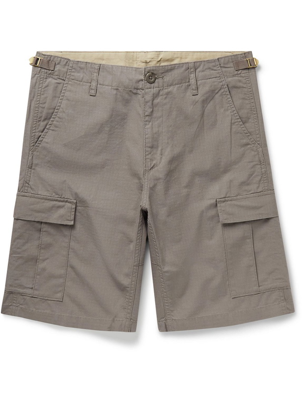 Photo: Carhartt WIP - Aviation Slim-Fit Cotton-Ripstop Shorts - Gray