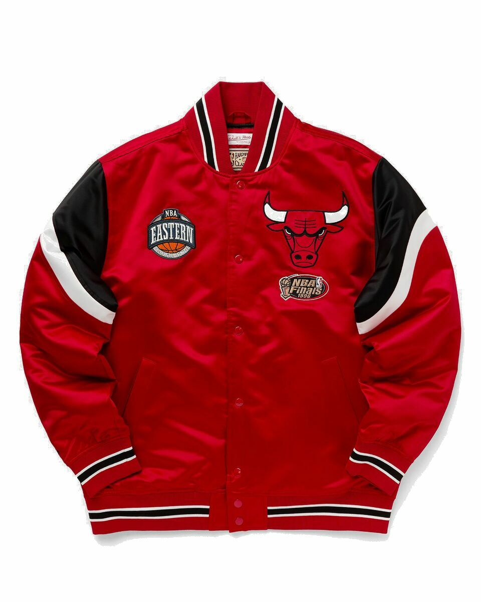 Photo: Mitchell & Ness Nba Heavyweight Satin Jacket Chicago Bulls Red - Mens - Bomber Jackets/Team Jackets