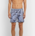 Orlebar Brown - Bulldog Mid-Length Printed Swim Shorts - Blue