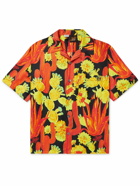 Loewe - Paula's Ibiza Convertible-Collar Printed Silk-Twill Shirt - Orange