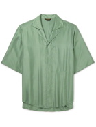 Zegna - Oversized Camp-Collar Silk Shirt - Green