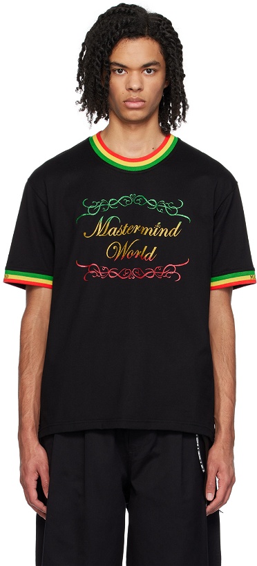 Photo: MASTERMIND WORLD Black Printed T-Shirt