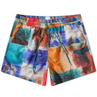 Paul Smith Men's Silk Screen Swim Short in Multi