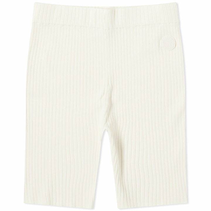 Photo: Sporty & Rich Women's SRHWC Ribbed Cycling Shorts in Cream