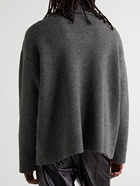 Nanushka - Zad Oversized Woven Half-Zip Sweater - Gray