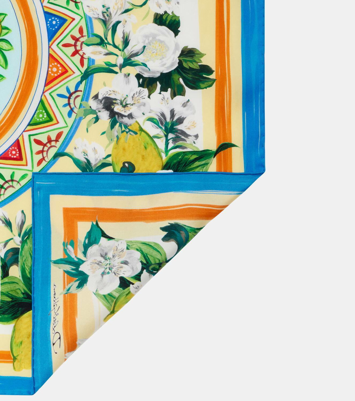 Dolce&Gabbana Printed silk twill scarf