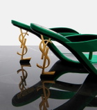 Saint Laurent Opyum Cassandre crêpe satin thong sandals