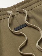 Fear of God - Wide-Leg Pleated Logo-Appliquéd Virgin Wool Drawstring Trousers - Brown