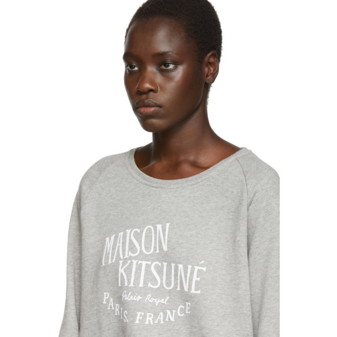 Maison Kitsune Grey Palais Royal Sweatshirt Maison Kitsune