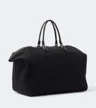 The Row Timo leather-trimmed canvas tote bag